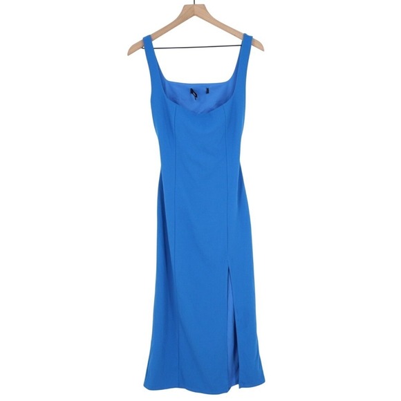 Lulus Davana Cutout Midi Dress Womens Medium Bright Blue Sleeveless Scoop Neck - Picture 2 of 9